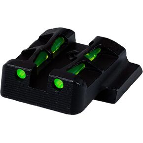 HIVIZ unisex adult HiViz MPLW11 Interchangeable LITEWAVE Rear Handgun Sight for Smith Wesson M P Full Size Compact E, Green, Red, and Black, One Size US