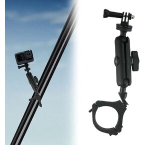 UTV ATV Camera Mount Holder Dash Cam Mount Compatible with GoPro Hero 6 7 8 9, Bike & Motorcycle Camera Gooseneck Mount for Action Camera/Digital Camera/Smartphone 1.75"-2" Roll Bar 360° Rotation