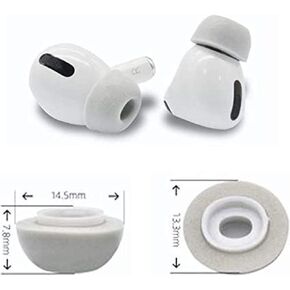 Zotech Replacement 2 Pairs Memory Foam Ear Tips for Apple Airpods Pro Grey (Large)