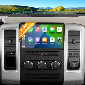 Android Radio for Dodge RAM 1500 2500 3500 Radio 2009 2010 2011 2012 Dodge Grand Caravan Stereo Replacement, Leadfan 10.1" Touch Screen Radio Wireless CarPlay Android Auto FM GPS BT SWC Camera