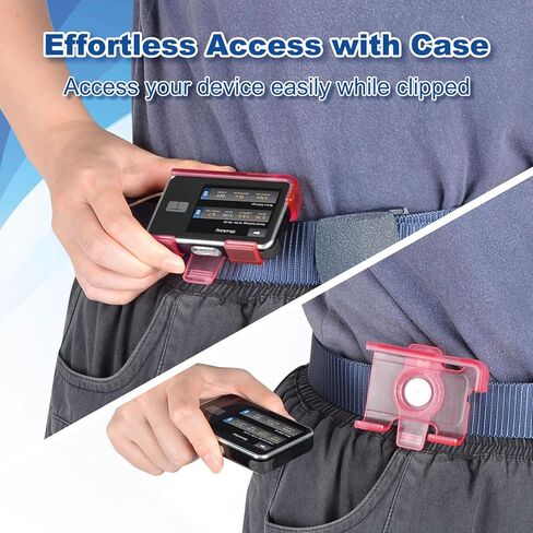 tSlim x2 Pump Case with Clip, Tandem Holster with 360° Rotating Clip, t:Slim X2 Pump Accessories for Diabetes Care, Sturdy Insulin Pump Case, Perfectly Compatible with t:Slim X2 & G3-Black in Kuwait