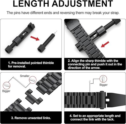 سوار ساعة LIGE معدني من الفولاذ المقاوم للصدأ مقاس 22 مم باللون الأسود لساعة BW1846/ST19/SML6/ST6PRO، وبعض ساعات سامسونج، وساعة جارمين، وساعة هواوي (إبزيم قابل للطي) in Kuwait