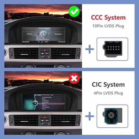 Car Stereo for BMW 3/5 Series CIC System 8.8 inch Touchscreen with Wireless CarPlay Android Auto Car Radio Receiver Multimedia iDrive System Retained Retrofit for E60/E61/E90/E91/E92/E93 (2008-2013) in Saudi Arabia