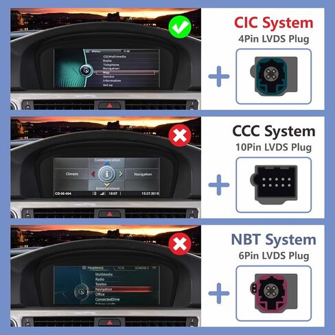 Car Stereo for BMW 3/5 Series CIC System 8.8 inch Touchscreen with Wireless CarPlay Android Auto Car Radio Receiver Multimedia iDrive System Retained Retrofit for E60/E61/E90/E91/E92/E93 (2008-2013) in Saudi Arabia