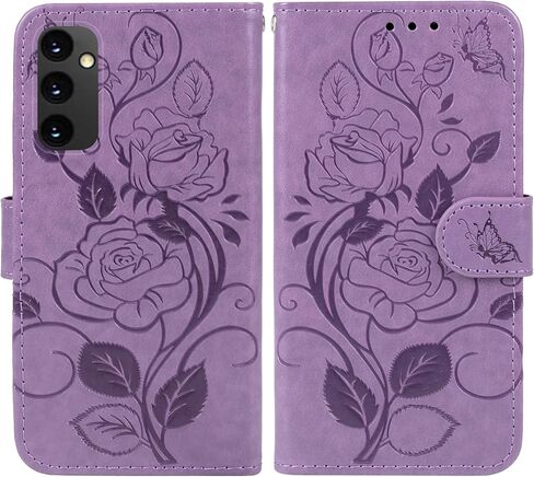 Case for Galaxy S24 FE Case/Samsung S24 FE 5G SM-S721U Wallet Case with Tempered Glass Screen Protector, Leather Flip Credit Card Holder Stand Phone Cover Cases for Samsung Galaxy S24 FE Purple in Kuwait
