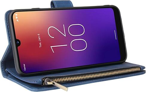 Asuwish Compatible with Moxee M2160 MH-T6000 Wallet Case Tempered Glass Screen Protector and Leather Flip Cover Card Holder Stand Cell Accessories Magnetic Phone Cases for M 2160 T600 Women Men Blue in Saudi Arabia