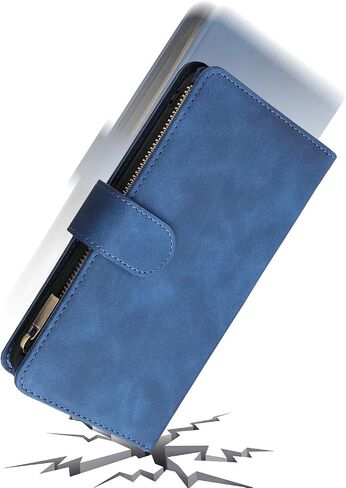 Asuwish Compatible with Moxee M2160 MH-T6000 Wallet Case Tempered Glass Screen Protector and Leather Flip Cover Card Holder Stand Cell Accessories Magnetic Phone Cases for M 2160 T600 Women Men Blue in Saudi Arabia