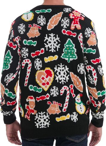 *daisysboutique* سترة رجالية من طراز Holiday Reindeer Snowman Santa Snowflakes in Kuwait