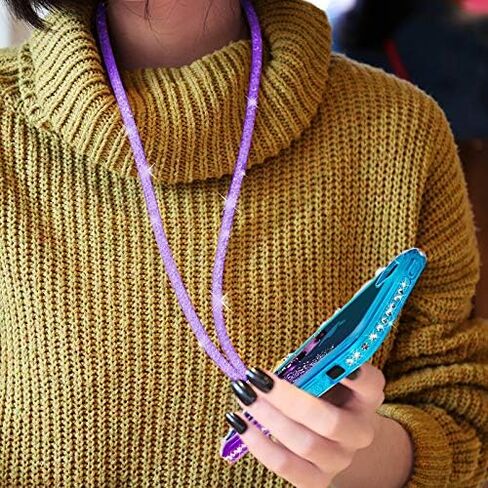 حافظة Silverback لهاتف iPhone SE 2016، حافظة iPhone 5S، حافظة iPhone 5 (ليست لهاتف iPhone Se 3rd & 2nd)، حافظة لامعة ثلاثية الأبعاد سائلة متحركة مع حامل، حافظة Bling Diamond iPhone SE - أرجواني in Kuwait