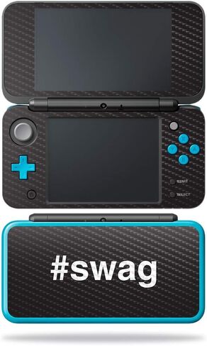 MightySkins Carbon Fiber Skin for Nintendo New 2DS XL - Futuristic Fox | Protective, Durable Textured Carbon Fiber Finish | Easy to Apply, Remove, and Change Styles | Made in The USA in Saudi Arabia