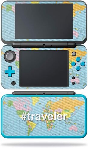MightySkins Carbon Fiber Skin for Nintendo New 2DS XL - Futuristic Fox | Protective, Durable Textured Carbon Fiber Finish | Easy to Apply, Remove, and Change Styles | Made in The USA in Saudi Arabia