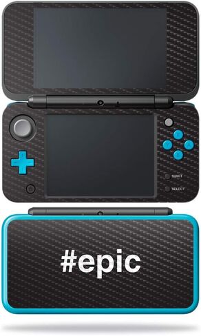 MightySkins Carbon Fiber Skin for Nintendo New 2DS XL - Futuristic Fox | Protective, Durable Textured Carbon Fiber Finish | Easy to Apply, Remove, and Change Styles | Made in The USA in Saudi Arabia