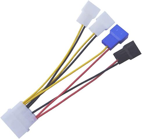 4-Pin Molex to 3-Pin / 4 Pin Computer Fan Power Cable,Fan Speed Control Cable, 2x12V / 1x7V / 1x5V Cable (4.7’’ 12cm) in Saudi Arabia