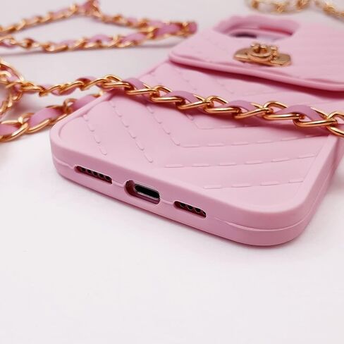 LUVI for Crossbody iPhone 14 Pro Max Wallet Case with Neck Strap Lanyard Credit Card Holder Purse Handbag Case for Women Girls Silicone Rubber Soft Protection Cover for iPhone 14 Pro Max Black in Kuwait
