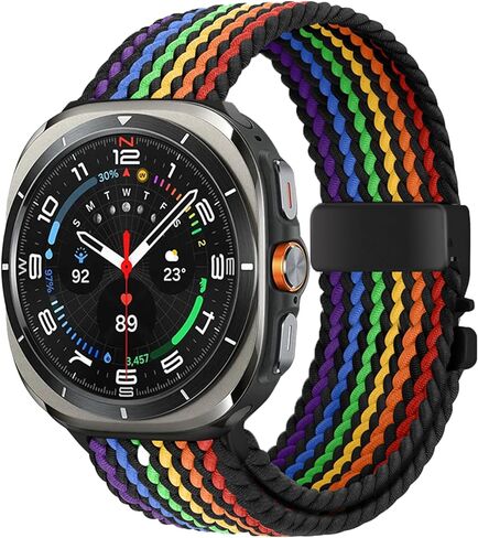 Bands Compatible with Galaxy Watch 7 Ultra 47mm - Upgrade Parachute Buckle,Braided Stretchy Strap for Samsung Galaxy Watch 7 Ultra,Breathable, Durable in Kuwait