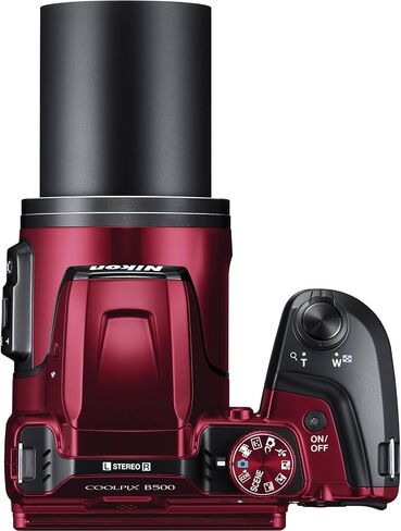كاميرا Nikon Coolpix B500 Wi-Fi الرقمية (أحمر) - (متجددة) in Saudi Arabia