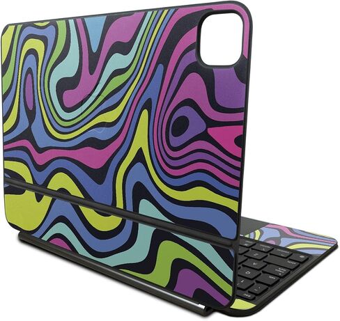 Carbon Fiber Skin Compatible with Apple Magic Keyboard for iPad Pro 11‑inch (M4) 2024 - Mushrooms - Premium 3M Vinyl Protective Wrap Decal Cover - Easy to Apply | Crafted in The USA by MightySkins in Saudi Arabia