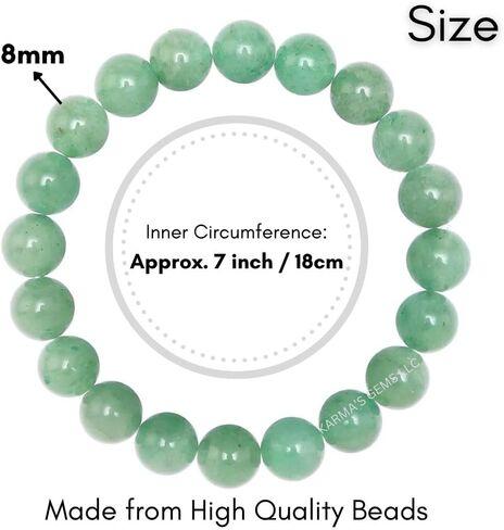 8mm Healing Stone Beaded Bracelets for Women Men Semi-Precious Gemstones Bracelets Crystal Beaded Bracelet Unisex in Saudi Arabia