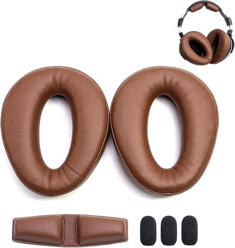 طقم تجديد من الجلد البني، وسادات أذن وعصابة رأس متوافقة مع سماعة رأس الطيران من سلسلة زولو PFX Tango Sierra، 3 إسفنجة ذاكرة أكثر سمكًا (مجموعة تنشيطية) in Kuwait