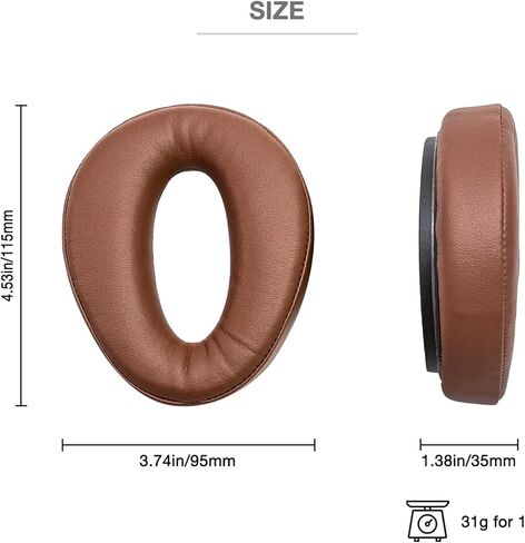 طقم تجديد من الجلد البني، وسادات أذن وعصابة رأس متوافقة مع سماعة رأس الطيران من سلسلة زولو PFX Tango Sierra، 3 إسفنجة ذاكرة أكثر سمكًا (مجموعة تنشيطية) in Kuwait