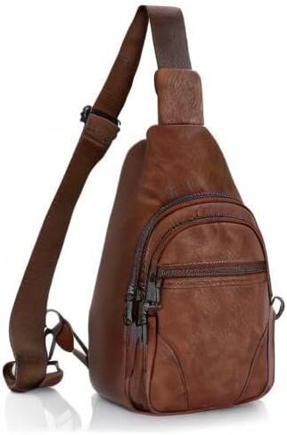 JASGOOD Small Sling Bag for Women Leather Fanny Packs Crossbody Bags Trendy Chest Bag for Travel Anti-Theft Sling Purse in Kuwait