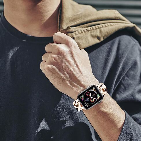 متوافق مع سوار iWatch مقاس 38 مم 40 مم 41 مم 42 مم 44 مم 45 مم 49 مم للنساء والفتيات، حزام بديل لطيف لا يبهت لسلسلة iWatch SE 9 8 7 6 5 4 3 2 1 Ultra (daim) in Kuwait