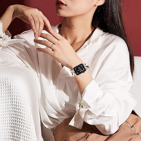 متوافق مع سوار iWatch مقاس 38 مم 40 مم 41 مم 42 مم 44 مم 45 مم 49 مم للنساء والفتيات، حزام بديل لطيف لا يبهت لسلسلة iWatch SE 9 8 7 6 5 4 3 2 1 Ultra (daim) in Kuwait