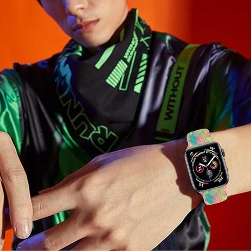 متوافق مع سوار iWatch مقاس 38 مم 40 مم 41 مم 42 مم 44 مم 45 مم 49 مم للنساء والفتيات، حزام بديل لطيف لا يبهت لسلسلة iWatch SE 9 8 7 6 5 4 3 2 1 Ultra (daim) in Kuwait