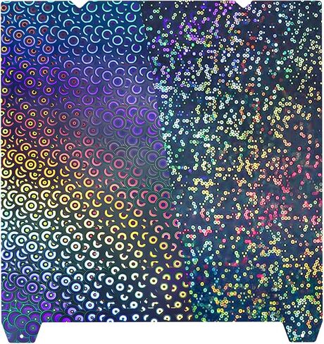 لوحة بناء Ideaformer Rainbow Plaid+Rainbow Mesh PES Smooth K1 K1C، لوحة فولاذية زنبركية 235 × 235 مم لـ Creality K1/K1C/Ender 5 S1/Ender 3 S1 Pro/Ender 3 S1/Ender V3 KE/SE (بدون لوحة مغناطيسية) in Kuwait