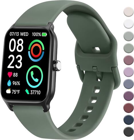 Meliya Bands Compatible with IDW13,IDW16,IDW19 Smartwatch Bands, 22mm Soft Silicone Sport Replacement Strap for Fitpolo IDW13/Woneligo W13 Smartwatch Bands,ENOMIR/TOOBUR/MILOUZ/Gydom/Faweio/Veryfit IDW19 Smartwatch Bands in Saudi Arabia