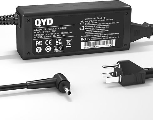 شاحن كمبيوتر محمول 65 وات 20 فولت 3.25 متوافق مع Lenovo IdeaPad 3 5 3-17 3-15 3-14 14IGL05 14ARE05 14IML05 14IIL05 14ITL05 14ADA05 15IIL05 15ADA05 15IML05 15ITL05 17IIL05 17IML05 سلك طاقة محول التيار المتردد in Kuwait