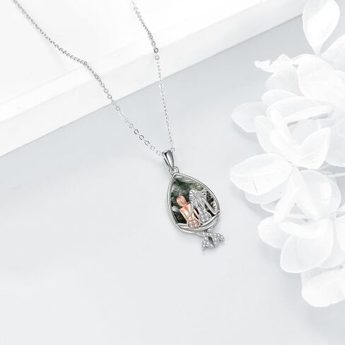 MONGAS Mermaid Necklaces 925 Sterling Silver with Crystal Mermaid Sister Jewelry Gifts for Women in Saudi Arabia