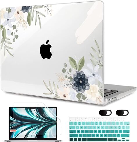 MEEgoodo Case for MacBook Air M4/M3/M2 13.6 inch 2025 2024 2022, Fit Model A3240 A3113 A2681, Compatible with MacBook Air 13 inch, Laptop Hard Shell Case with Keyboard Cover, Tropical Cactus in Kuwait
