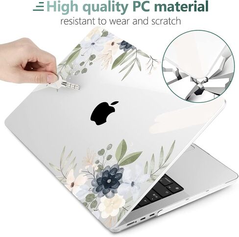 MEEgoodo Case for MacBook Air M4/M3/M2 13.6 inch 2025 2024 2022, Fit Model A3240 A3113 A2681, Compatible with MacBook Air 13 inch, Laptop Hard Shell Case with Keyboard Cover, Tropical Cactus in Kuwait