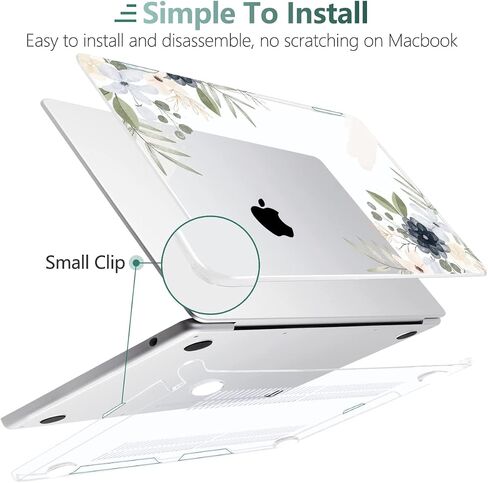 MEEgoodo Case for MacBook Air M4/M3/M2 13.6 inch 2025 2024 2022, Fit Model A3240 A3113 A2681, Compatible with MacBook Air 13 inch, Laptop Hard Shell Case with Keyboard Cover, Tropical Cactus in Kuwait