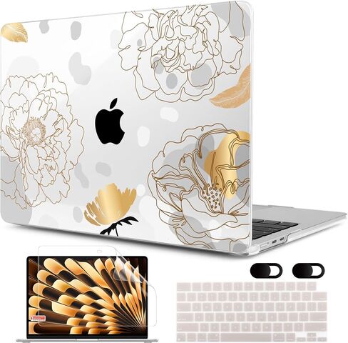 MEEgoodo Case for MacBook Air M4/M3/M2 13.6 inch 2025 2024 2022, Fit Model A3240 A3113 A2681, Compatible with MacBook Air 13 inch, Laptop Hard Shell Case with Keyboard Cover, Tropical Cactus in Kuwait