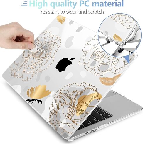 MEEgoodo Case for MacBook Air M4/M3/M2 13.6 inch 2025 2024 2022, Fit Model A3240 A3113 A2681, Compatible with MacBook Air 13 inch, Laptop Hard Shell Case with Keyboard Cover, Tropical Cactus in Kuwait