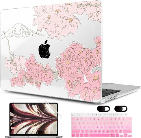 MEEgoodo Case for MacBook Air M4/M3/M2 13.6 inch 2025 2024 2022, Fit Model A3240 A3113 A2681, Compatible with MacBook Air 13 inch, Laptop Hard Shell Case with Keyboard Cover, Tropical Cactus in Kuwait