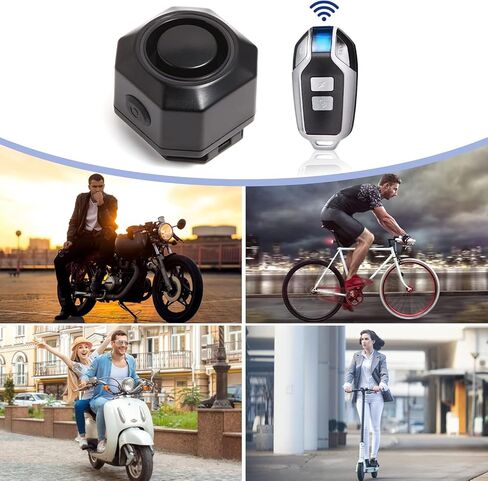Bike Horn Electric Vehicle Alarm Wireless Vibration Alarm System with Motion Sensor Waterproof Rechargeable Antitheft Alarm for Ebikes Bike Scooter Car (SF32 Alarm one Pack) in Saudi Arabia
