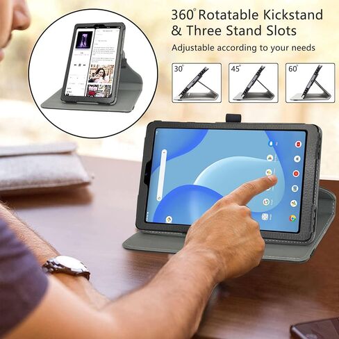 Compatible with Onn 7 Gen 4 2024 Rotation Case,360 Degree Rotation Stand PU Cover for Walmart Onn 7 Gen 4 7 Inch 2024 Model:100135924 Tablet (Not Fit Onn 7 2019 2020 2022 2023),Black in Kuwait