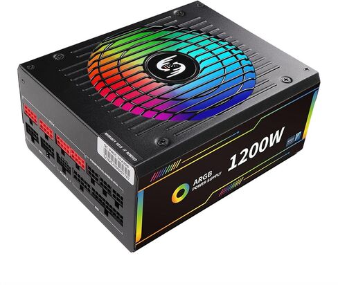 1200 واط مصدر طاقة RGB وحدات كاملة ATX 3.0 PCIe 5.0 PSU نشط PFC ألعاب الكمبيوتر إمدادات الطاقة الجهد الكامل 100-240 فولت مع مروحة FDB 120 مم in Kuwait
