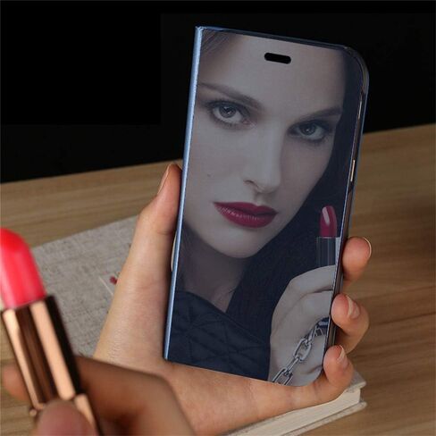 Samsung Galaxy S21 Ultra Case Slim Mirror Design Clear View Flip Bookstyle Ultra Slim Protecter Shell with Kickstand Protective Cover for Samsung Galaxy S21 Ultra Mirror PU PU Gold in Saudi Arabia