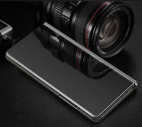 Samsung Galaxy S21 Ultra Case Slim Mirror Design Clear View Flip Bookstyle Ultra Slim Protecter Shell with Kickstand Protective Cover for Samsung Galaxy S21 Ultra Mirror PU PU Gold in Saudi Arabia