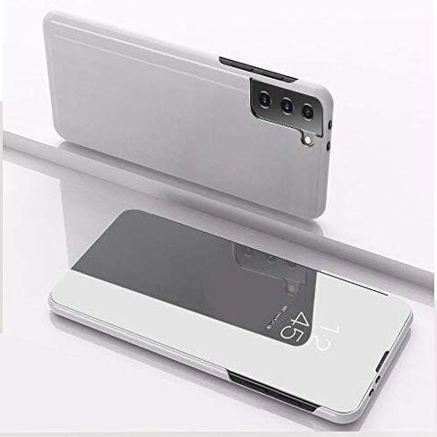 Samsung Galaxy S21 Ultra Case Slim Mirror Design Clear View Flip Bookstyle Ultra Slim Protecter Shell with Kickstand Protective Cover for Samsung Galaxy S21 Ultra Mirror PU PU Gold in Saudi Arabia