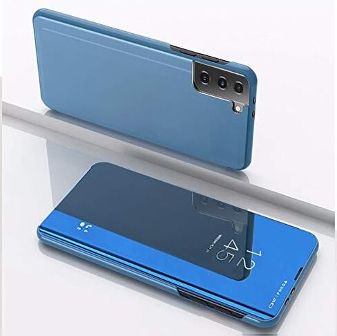 Samsung Galaxy S21 Ultra Case Slim Mirror Design Clear View Flip Bookstyle Ultra Slim Protecter Shell with Kickstand Protective Cover for Samsung Galaxy S21 Ultra Mirror PU PU Gold in Saudi Arabia
