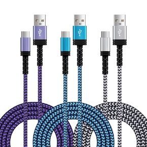 USB C Moto Charger Cord,[10/6/3ft,3Pack]Android Phone Charger Cable Fast Charging for Moto G Stylus,Google Pixel 8a 7a 8 7Pro 6 5 4,Samsung Galaxy S24/S23/S22/S21,Z Flip 5 4 Z Fold 5/4,A55/A35/A15/A25