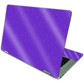 MightySkins Glossy Glitter Skin Compatible With HP Chromebook x360 14 (2021) - Solid Purple | Protective, Durable High-Gloss Glitter Finish | Easy to Apply, Remove, and Change Styles | Made in The USA