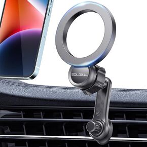 SDLOGAL for MagSafe Car Mount - [Super Magnets] Magnetic Car Phone Mount, Air Vent Phone Holder Car, Magnetic Car Mount for iPhone 16 15 14 13 12 Pro Max Plus, Black