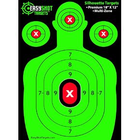 Shooting Targets 12 x 18inch Targets Highly Visible Neon Silhouette Paper Targets Heavy-Duty Paper Targets for Shooting in Short and Long Range Hunting Practice…
