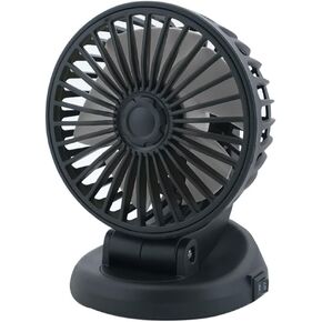 Multi-Angle Adjustment USB Charging Car Fan for Cars SUVs Vans Trucks USB Rechargeable and Handheld Cooling Fan for Travel Car Seat Camping and Bedroom